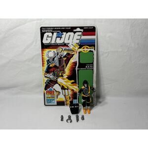 Vintage 1986 GI Joe Cobra BATS Action Figure Complete with Full Uncut Card Back